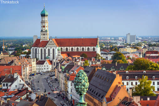 Ausbildung in Augsburg - Blick über die bayrische Stadt